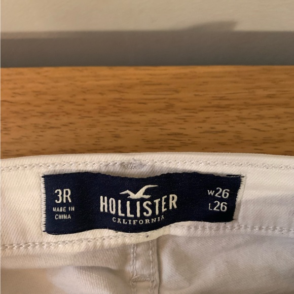 Hollister White High Rise Crop Super Skinny Stretch Jeans Size 3R W26 L26 - Picture 6 of 7